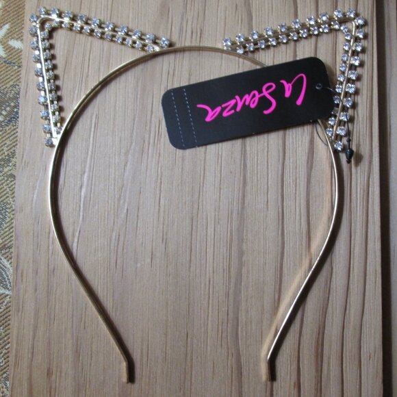 2 pieces Rhinestone Cat Ears Headband and Choker - Picture 3 of 7